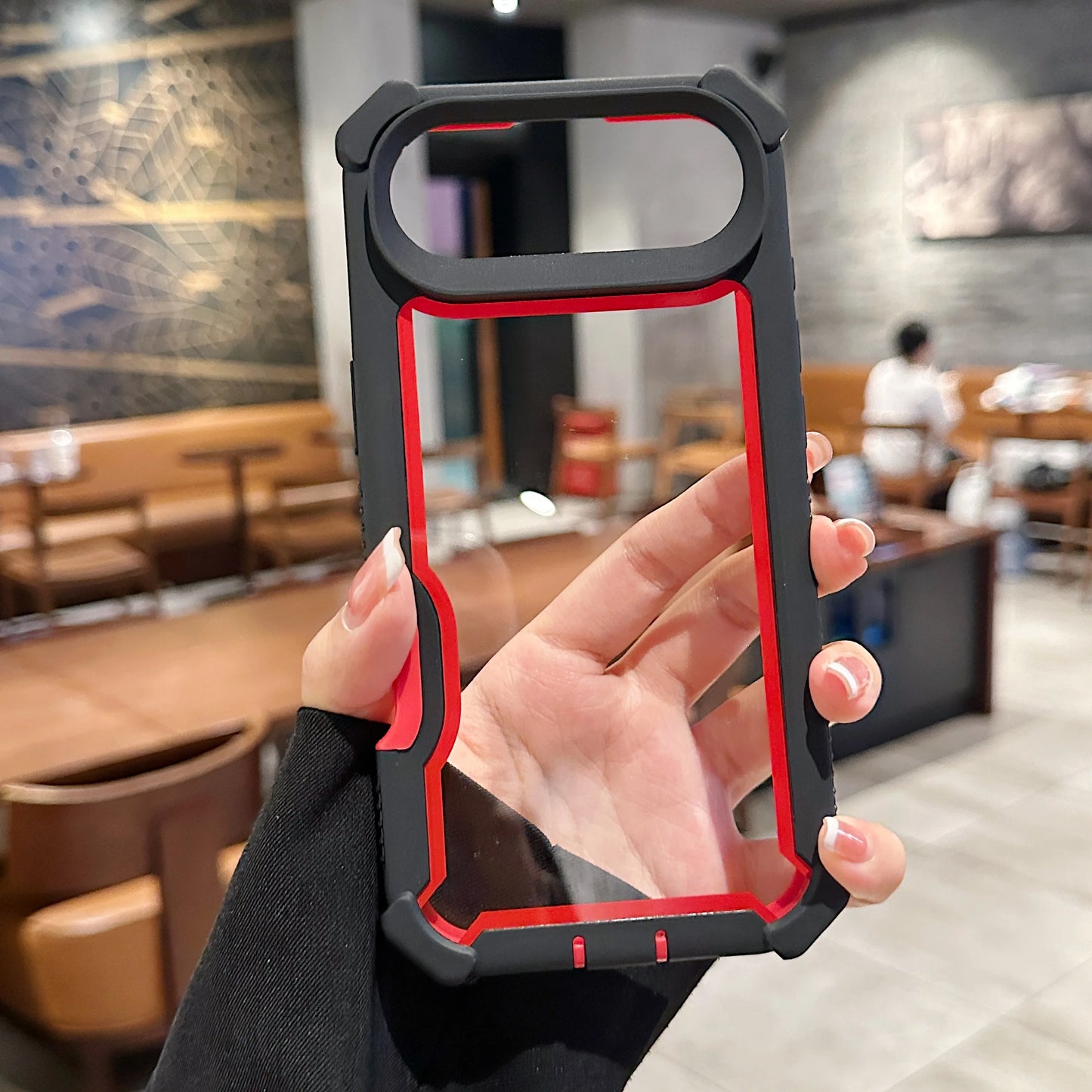 Luxury Dual Layer Shockproof Clear Case for iPhone 17 Air 16 15 14 13 12 11 Pro Max Plus Hard Heavy Armor Transparent Phone Capa