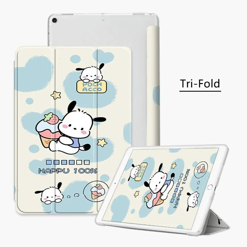 Pochacco iPad Case for 10th Generation 10.9 Inch 9th 10.2in Cartoon Case For 2024 Air Pro 11in Mini4 5 Tablet Cover Kids Gift