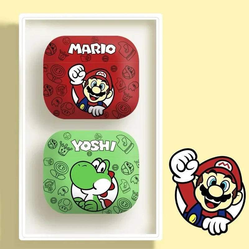 Super Mario Bros Protective Cover for AirPods 3 2 1 Case Yoshi Apple AirPods Pro 2 Decorations IPhone Earphone Accessories Gifts - covers4phones