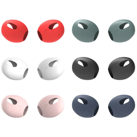 2PCS 1Pair Silicone Airpods Ear Caps For AirPods 3rd Ear Cover Tips Accessories Protective Case Skin Covers For Apple AirPod 3 - covers4phones