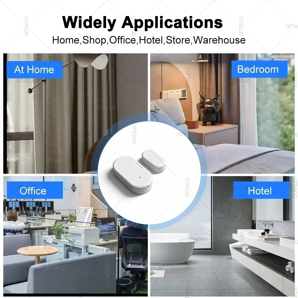 ZigBee Door Window Sensor Smart Home Security Protection Magnetic Contact Door Open Closed Detector Need Gateway Support Z2MQTT