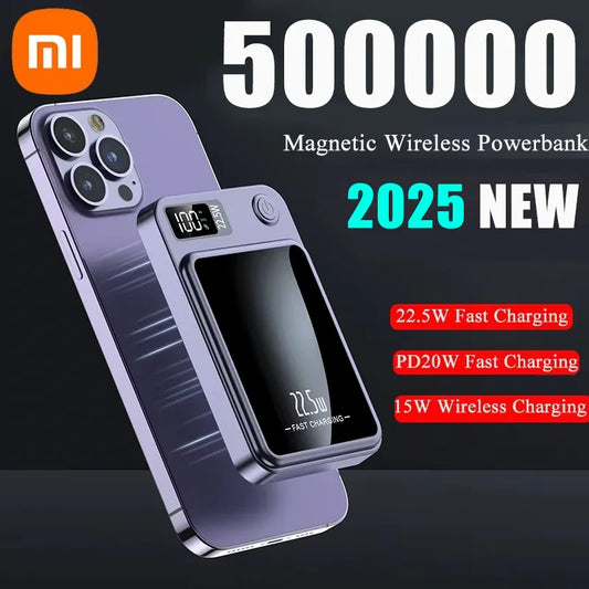 Xiaomi Mijia Magnetic Wireless 100000mAh Power Bank Fast Charger For Magsafe Portable Auxiliary Battery Pack For Iphone Huawei - covers4phones