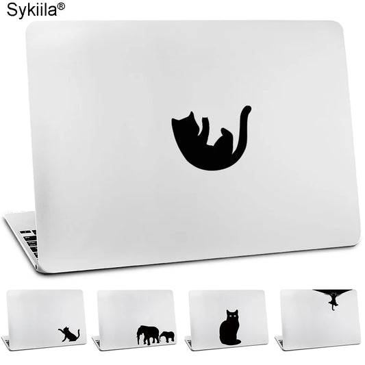 Vinyl Sticker for apple macbook air 11 13 inches for Mac Pro Retina 13 15 Skins cover Glow Black decal Cat Monkey wolf Touch - covers4phones