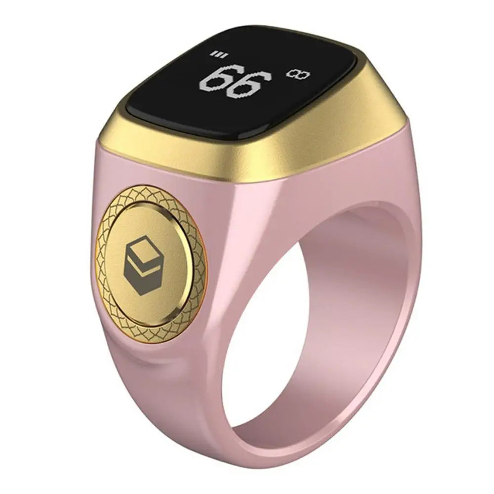 22/18mm Iqibla Smart Tasbih Tally Counter for Muslims Zikr Ring Digital Tasbeeh 5 Prayer Time Vibration Reminder Waterproof - covers4phones