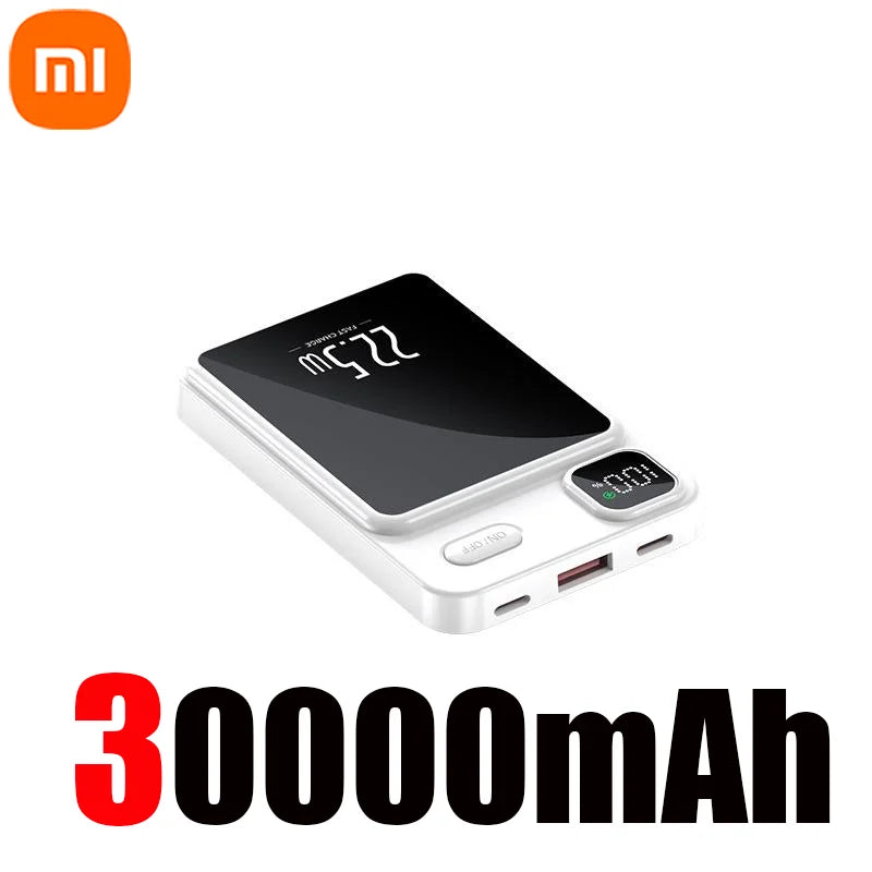 Xiaomi 50000mAh Wireless Magnetic Power Bank Portable Fast Charging External Battery for Magsafe Android iPhone 13 14 15 Samsung - covers4phones