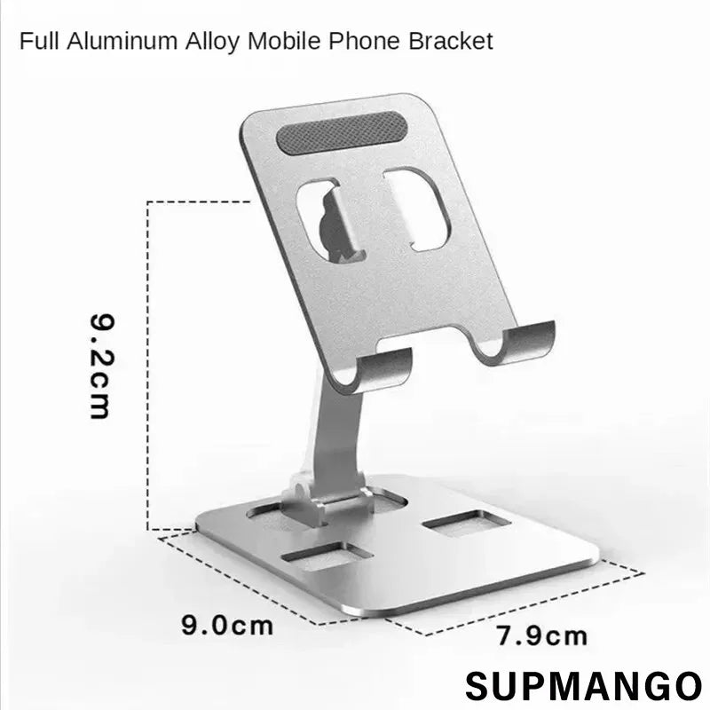 Universal Aluminum Alloy Portable Tablet Holder Mount For iPad Adjustable Flexible Folding Lazy Desktop Live Mobile Phone Stand - covers4phones