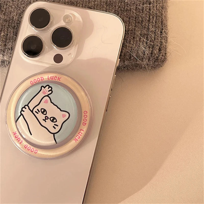 Korea Cute 3D Cartoon Animal Magnetic Stand Holder Funny Phone Grip Tok For iPhone Detachable Bracket for Magsafe Phone Support