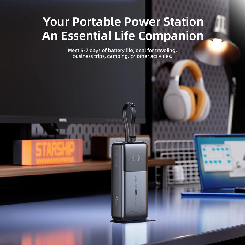 VYVYLABS 20000mAh CCC Power Bank 100W Digital Display Fast Charging Powerbank Portable External Battery With Cable For iPhone 17