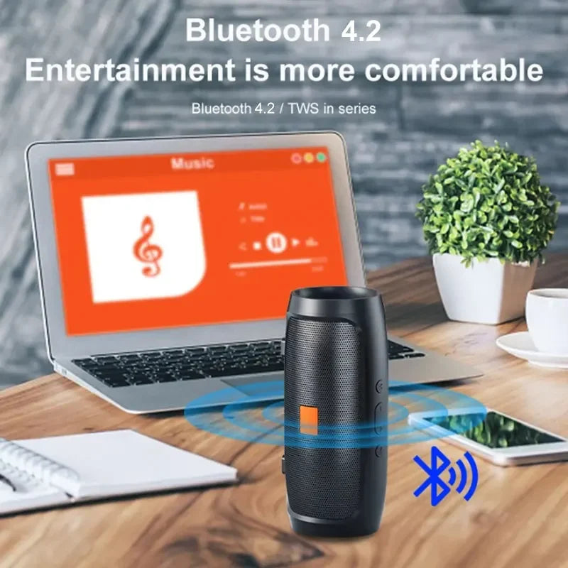 TF USB Bluetooth Speaker Dual Speaker Stereo Outdoor Tfusb Playback Fm Voice Broadcasting Portable Subwoofer Wireless Speaker - covers4phones