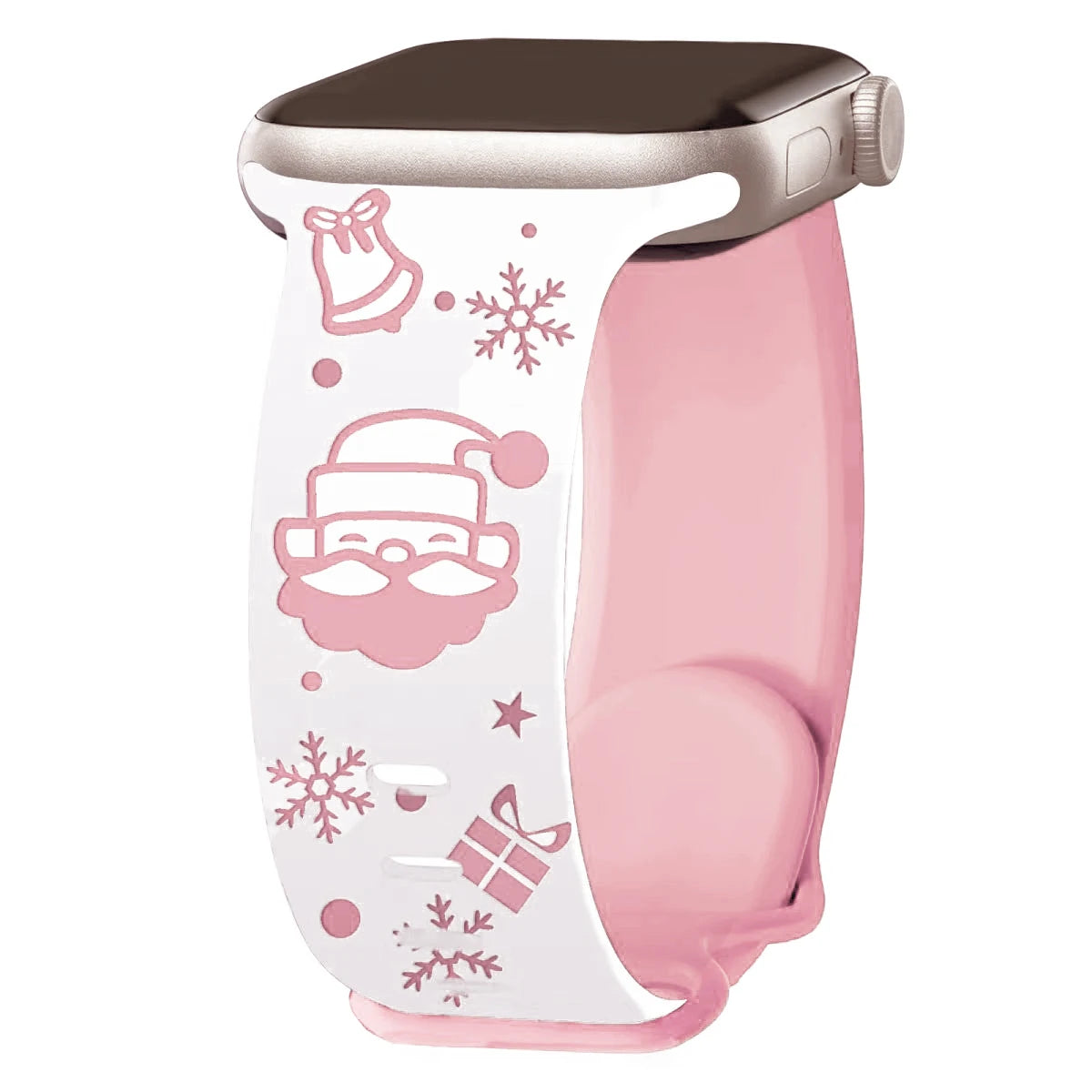 Christmas Band for Apple Watch Ultra 3/2/1/ Series 11/10/9/8/7/6/5/SE New design Engraved silicone 40/41/42/44/45/46/49mm strap