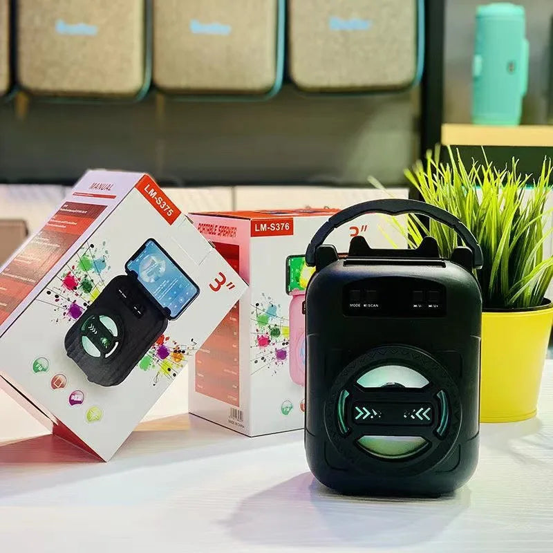 500mAh Bluetooth speaker Sound box high power bluetooth speakers TF Udisk karaoke handheld sound subwoofers for dancing - covers4phones