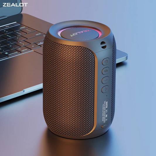 Zealot-S32PRO Powerful Bluetooth Speaker, Bass Wireless, LED Light, Outdoor Speakers, Subwoofer, Waterproof Sound Box Support - covers4phones