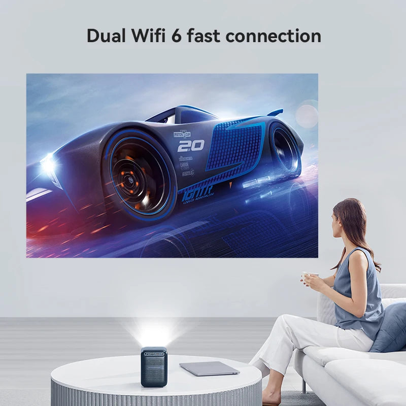 WANBO NEW T2 Max Projector 1080p Full Hd Android 9.0 Mini Wifi Auto Focus 450Ansi Portable Projector HIFI Sound Home Outdoor - covers4phones