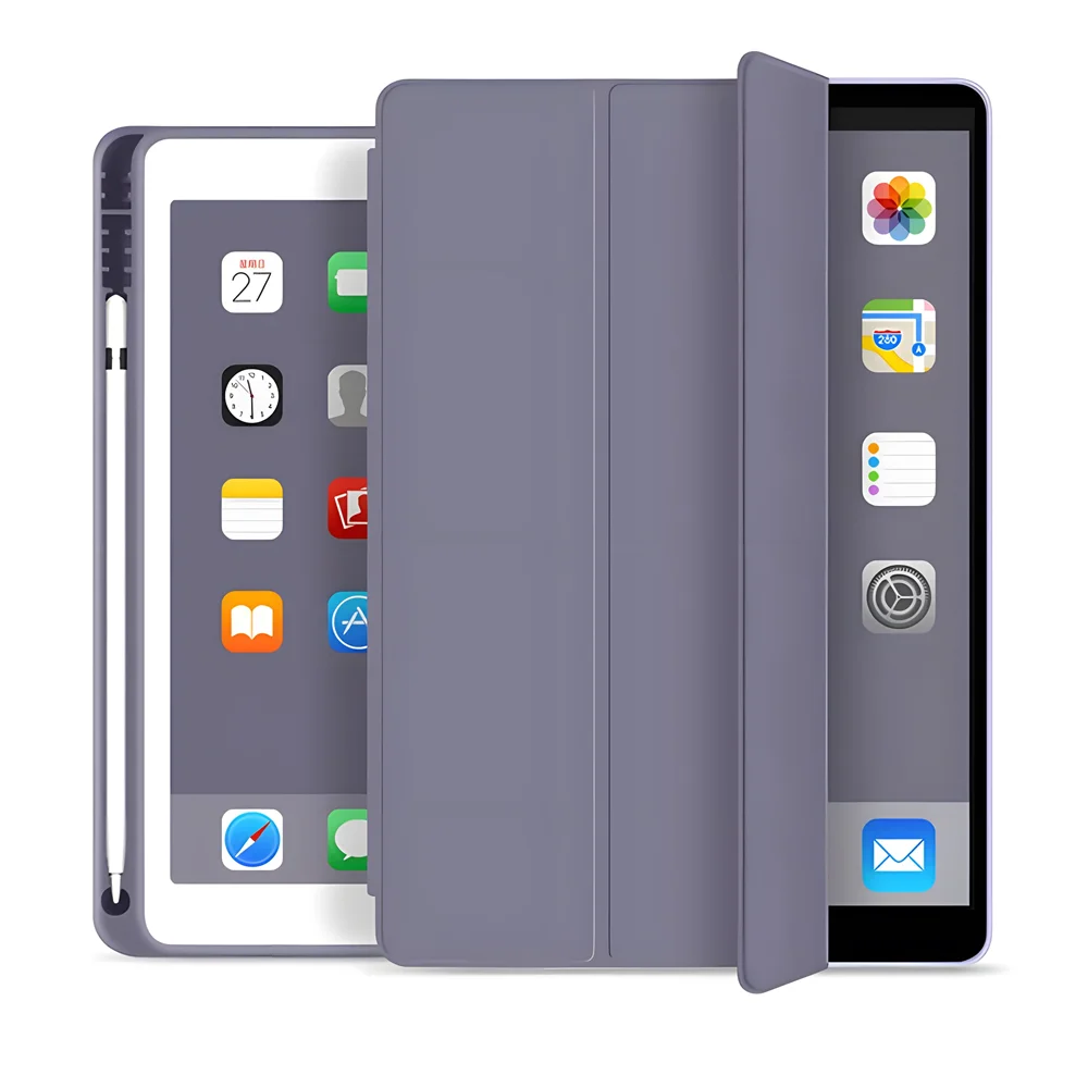 With Pencil Holder Cover For iPad Pro 12.9 2021 10.2 7/8/9/10th Case for Air 2 4 5 Mini 5 6 Portable iPad Pro 11 Generation case - covers4phones
