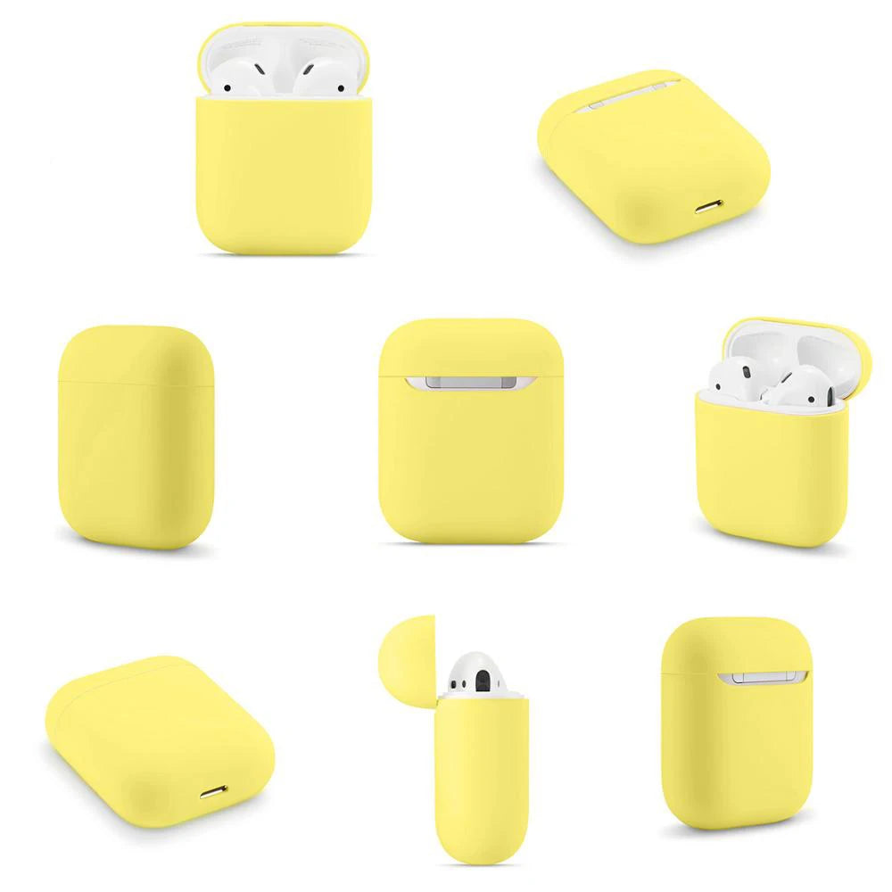 Ultra-thin Silicone Cases For Apple AirPods 2 Generation Wireless Earphone Protective Cover Box For Air Pods 1 Case Accessories - covers4phones