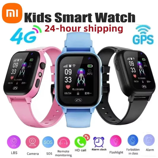 Xiaomi Kids 4G Smart Watch SOS GPS Location Video Call Sim Card Child SmartWatch Camera Waterproof Upgrade Watch For Boys Girls - covers4phones