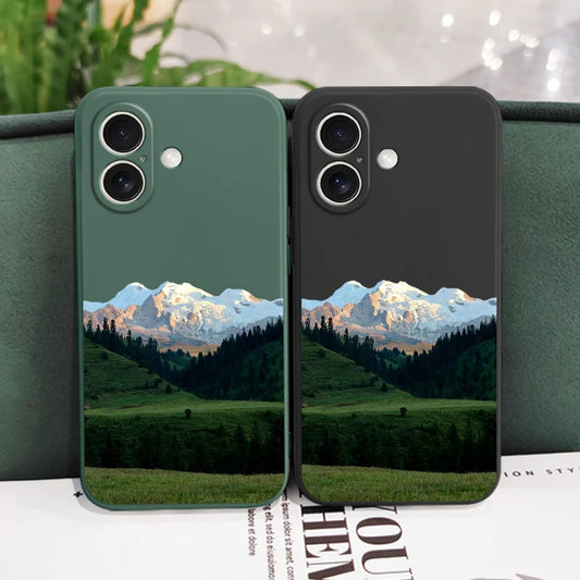 Charming Mountain Phone Case For iPhone 16 16e 15 14 13 12 11 X XR XS Plus Pro Max Mini Silicone Cover