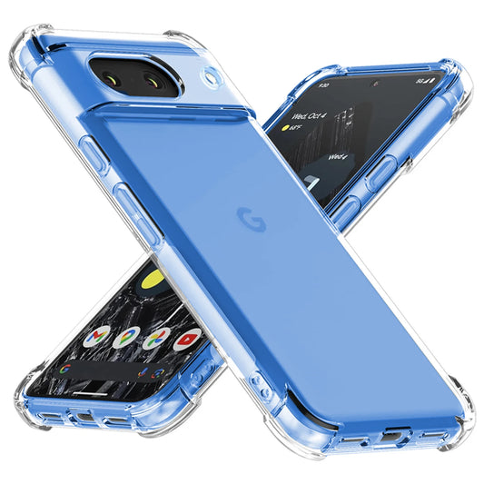 Clear Case For Google Pixel 9 8 7 6 Pro XL Thick Shockproof Cover For Pixel 8A 7A 6A Airbag Bumper Back Cover Phone Accessories