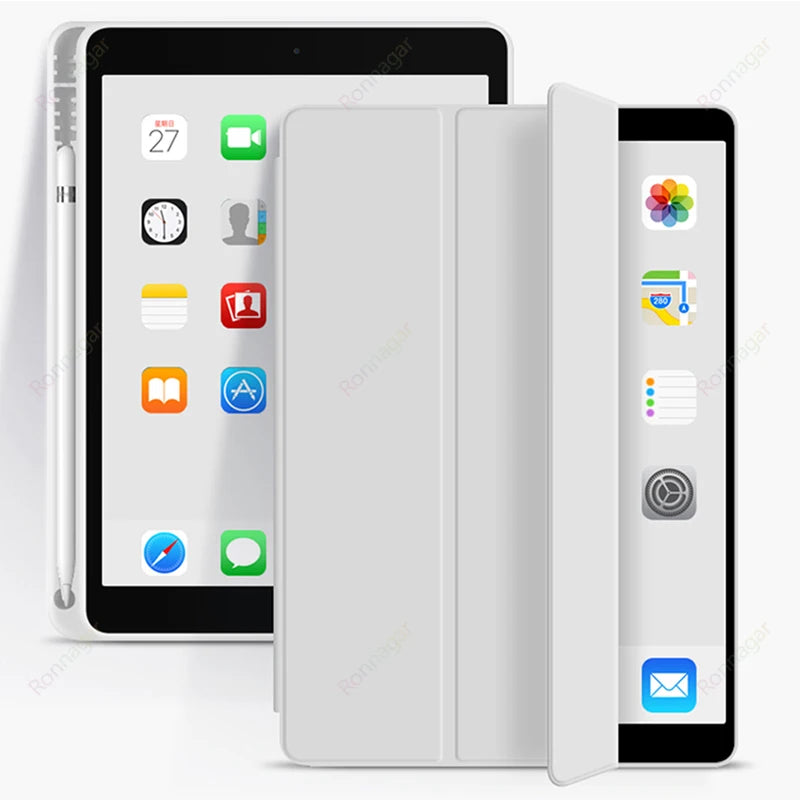 With Pencil Slot Funda for iPad Air 2 Air 1 Air 11 M2 2024 Case iPad 9.7 2018 2017 Pro11 M4 Air5 Air4 10.9 5/6th 10th 7 8 9 10.2 - covers4phones