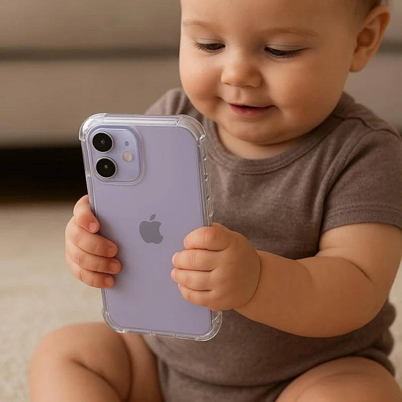 Hybird Hard Acrylic Clear Case for iPhone 17 Air 16 E Pro Max Military Grade Shockproof Transparent Silicone Soft Back Cover