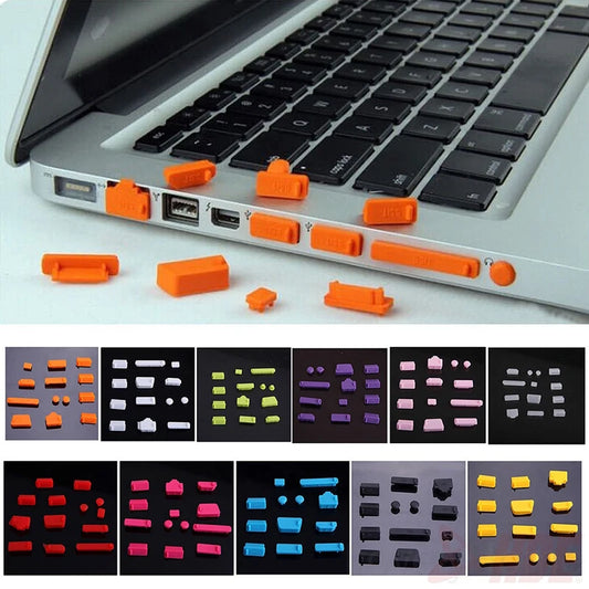 16Pcs/set Universal Anti Dustproof Notebook Port Plug Silicone Protector USB Elastic Laptop Computer Cover Stopper - covers4phones