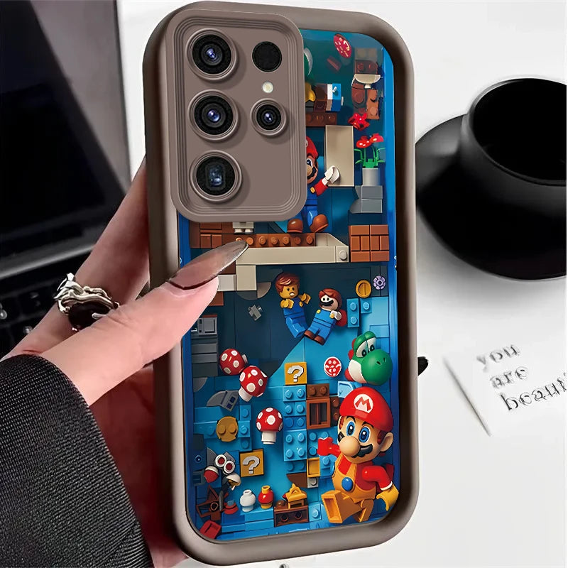 Super M-Marios Bros Case for Samsung Galaxy S24 S23 S22 S21 Ultra Plus S20 FE A55 A54 A53 A52 A52S A51 A50 A50S A35 A34 Cover - covers4phones