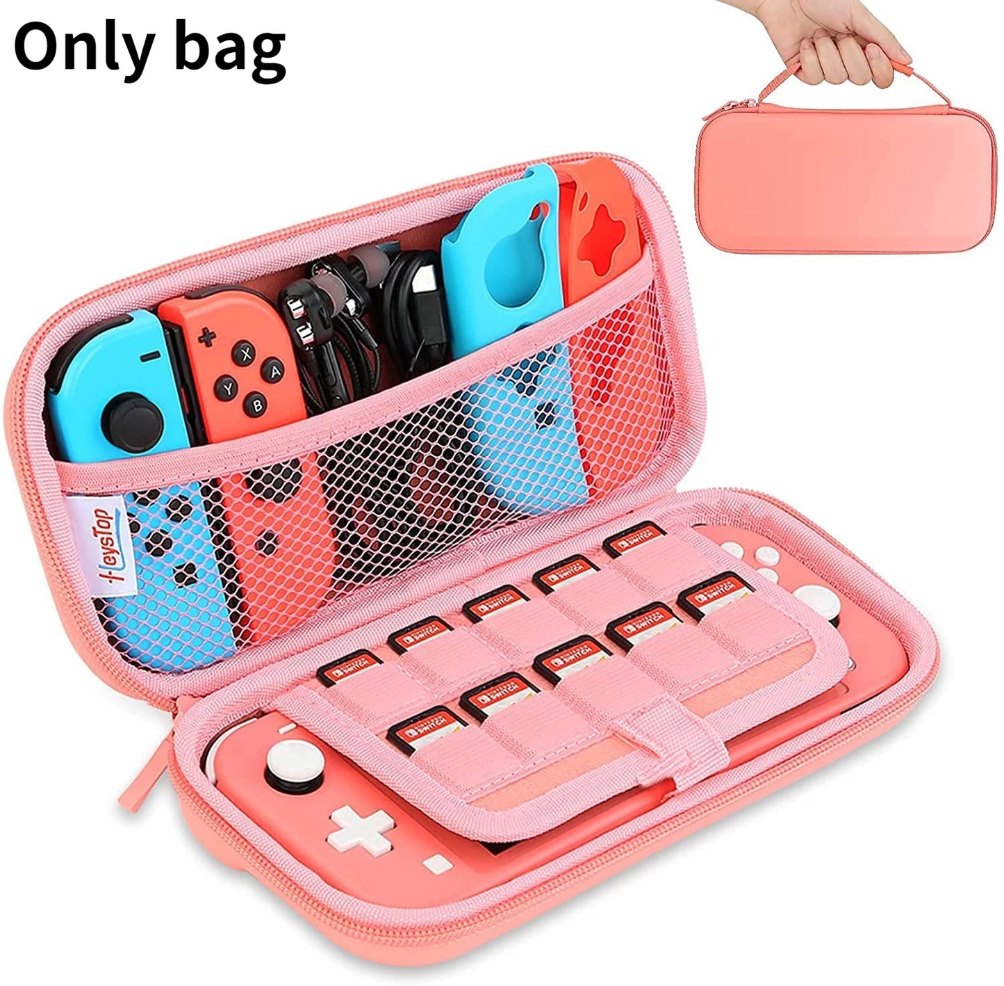 Carrying Case Compatible with Nintendo Switch Lite, Portable Nintendo Switch Lite Bag for Switch Lite with Storage - covers4phones