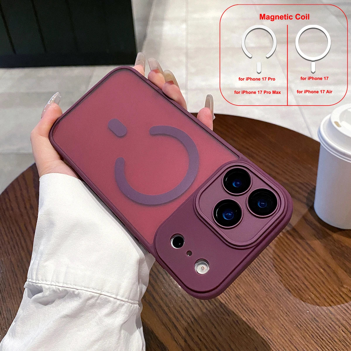 Magnetic Case for iPhone 17 Pro Max 17 Air Cover Matte Clear Shockproof Mag-safe Charge Camera Protector Lens Film Shell Fundas