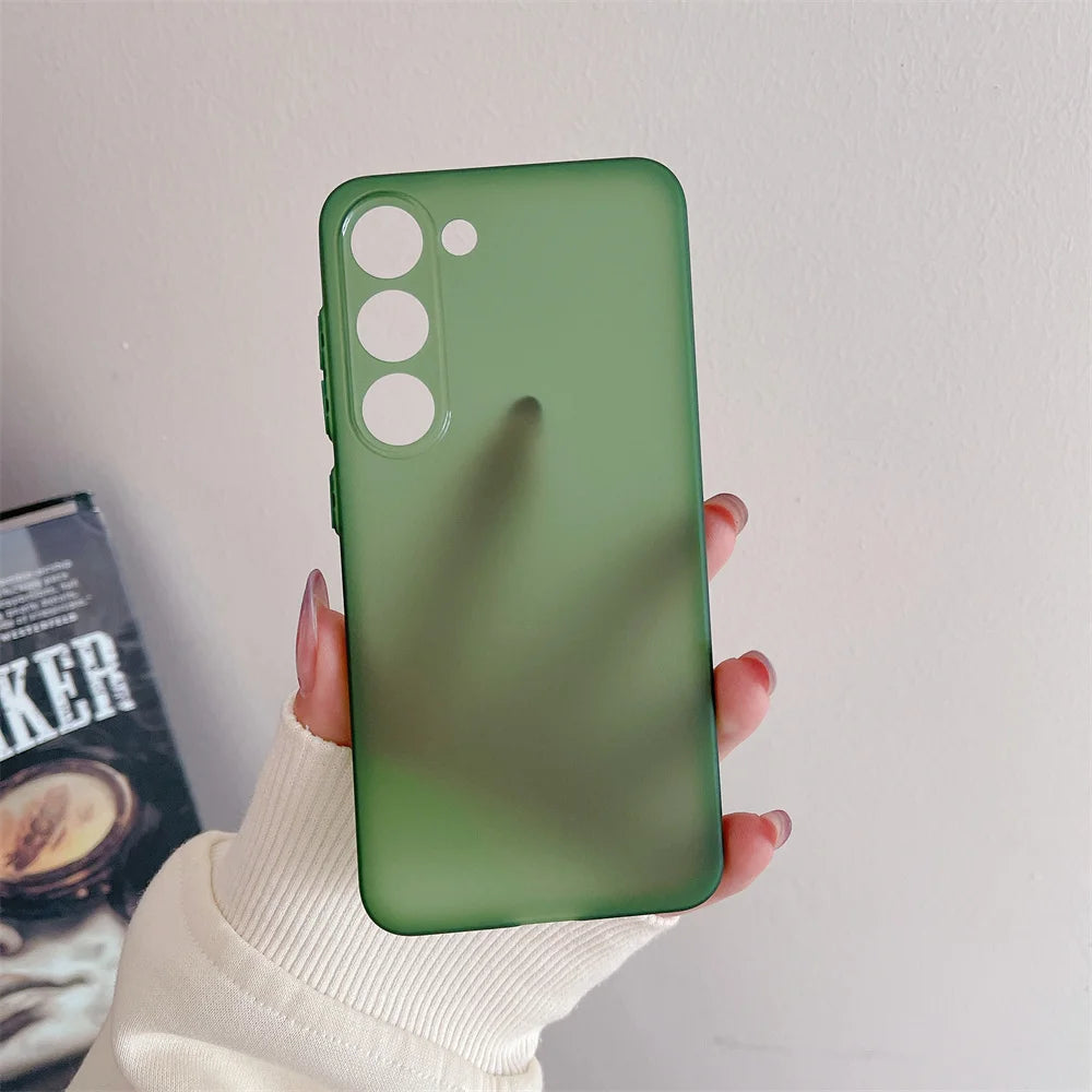 Thin Matte Shockproof Case For Samsung Galaxy S24 S23 S22 Ultra S21 Plus FE A52 A53 A73 A72 A32 A14 A54 Note 20 Ultra TPU Cover - covers4phones