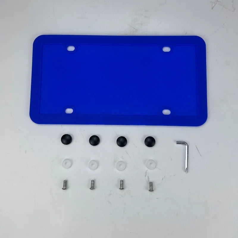 Silicone license plate frame, American and Canadian license plate frame, waterproof, rust proof, without damaging the paint