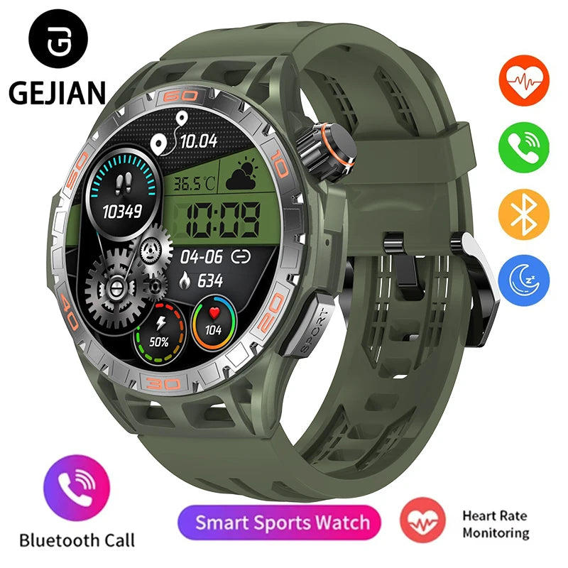 2026 New Outdoor Sports Smart Watch 1.43-inch AMOLED Bluetooth Call Heart Rate Monitoring AI Voice GPS Trajectory Smartwatches