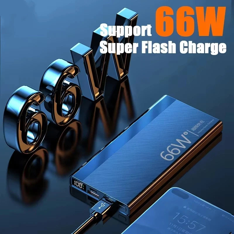 Xiaomi  Power Bank 66W Super Fast Comes With 200000mAh Led Display PD 20W Fast Charge Cable Large Capacity Gift Mobile PowerBank