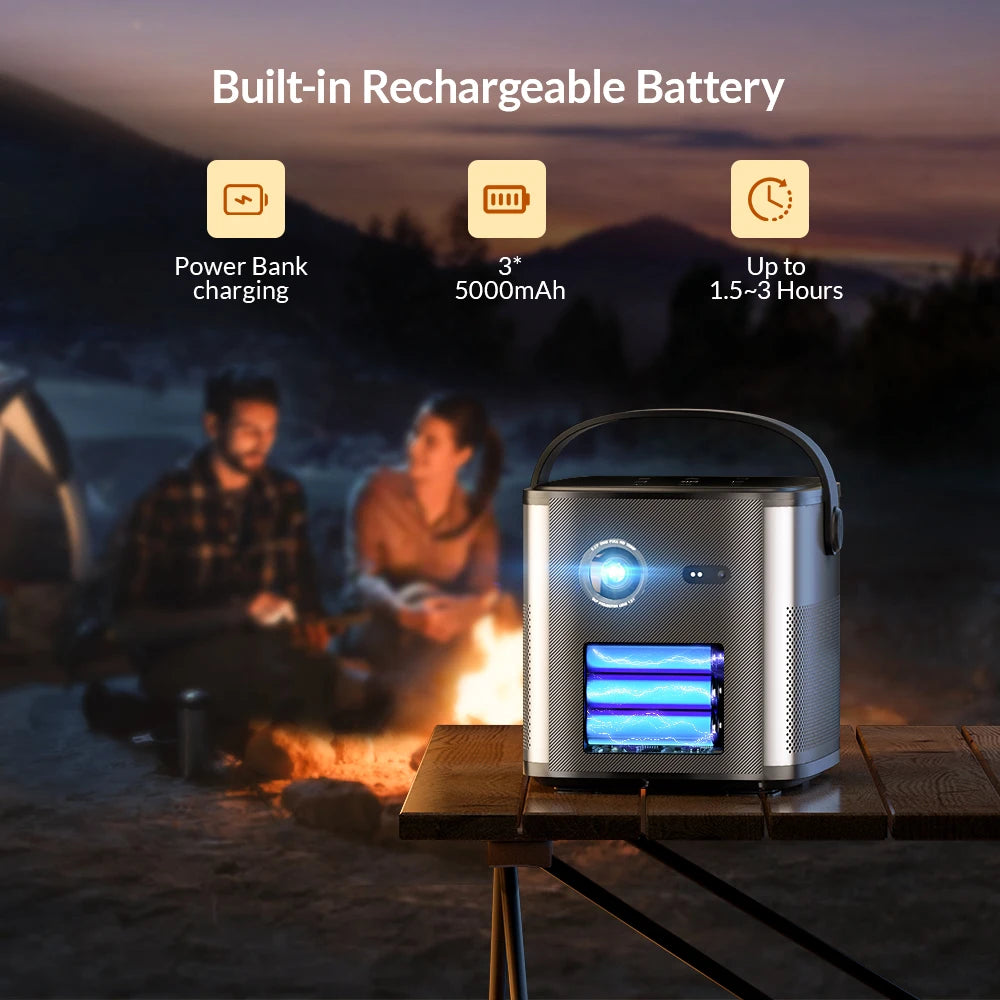 BYINTEK U80 Max Projector 3D 4K Cinema Android 11.0 WiFi Mini Portable 1080P Home Theater Video DLP Projector with Battery - covers4phones