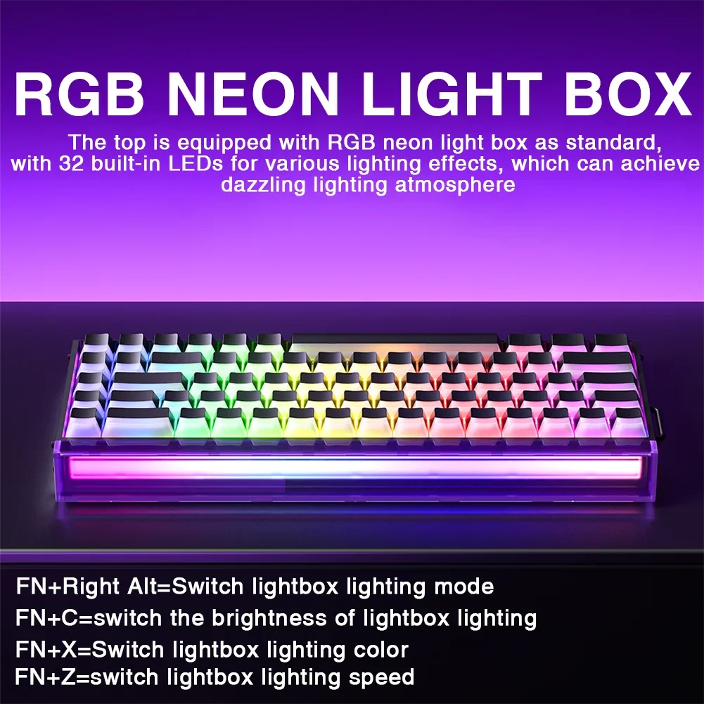 AULA HERO 68HE Magnetic Switch Keyboard RGB Gaming Mechanical Keyboard Rapid Trigger 8K Return Wired Esports Custom Keyboard