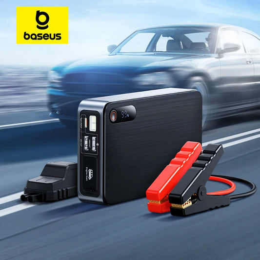 Baseus 1200A Car Jump Starter Power Bank 12000mAh Portable Battery Station For 2.5L/6L Car Emergency Booster Starting Device - covers4phones