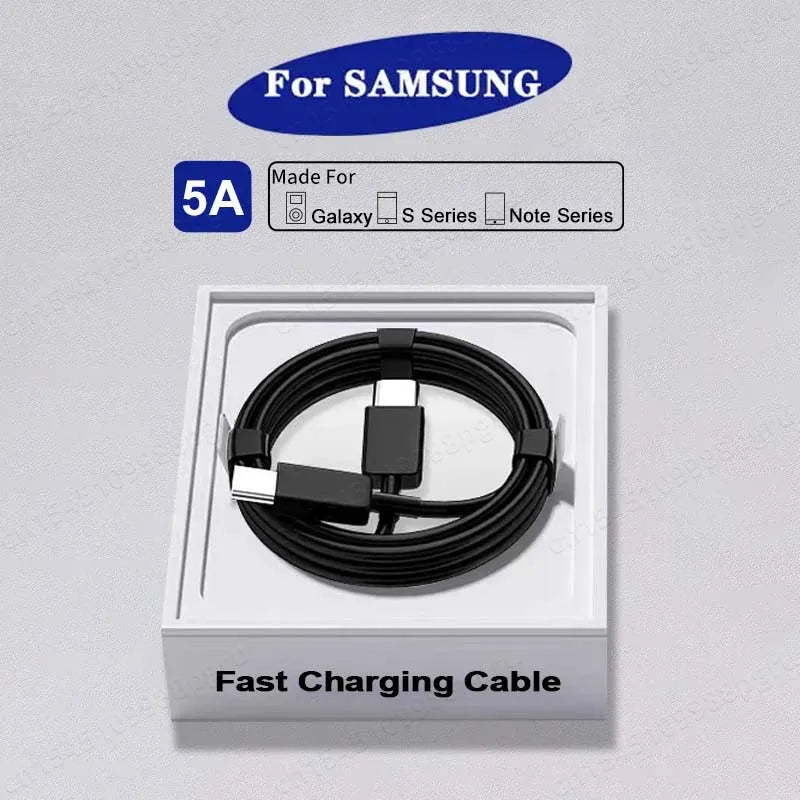 2PCS PD 45W USB C Cable For Samsung Galaxy S20 S21 S22 S23 Ultra Note 10 5G 20 A53 A54 Super Fast Charging USB Type C Data Cable - covers4phones