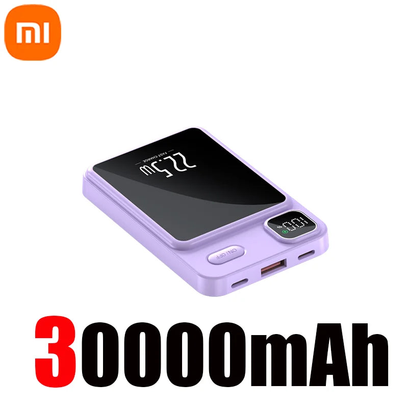 Xiaomi 50000mAh Wireless Magnetic Power Bank Portable Fast Charging External Battery for Magsafe Android iPhone 13 14 15 Samsung - covers4phones