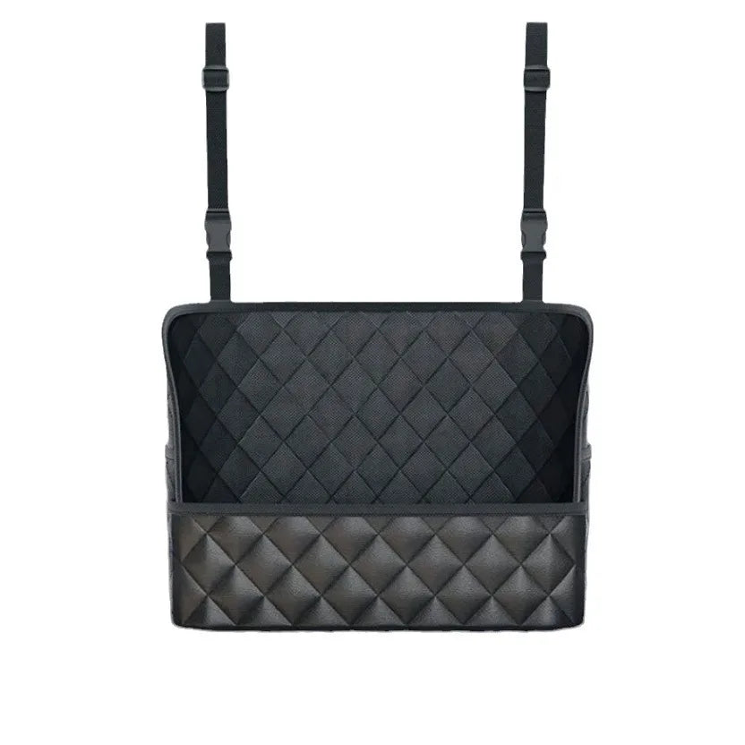 Car Middle Seat Storage Net Large Capacity Leather Bag Seat Back Storage Bag Car Chair Back Supplies Storage Goods Hanging Bag