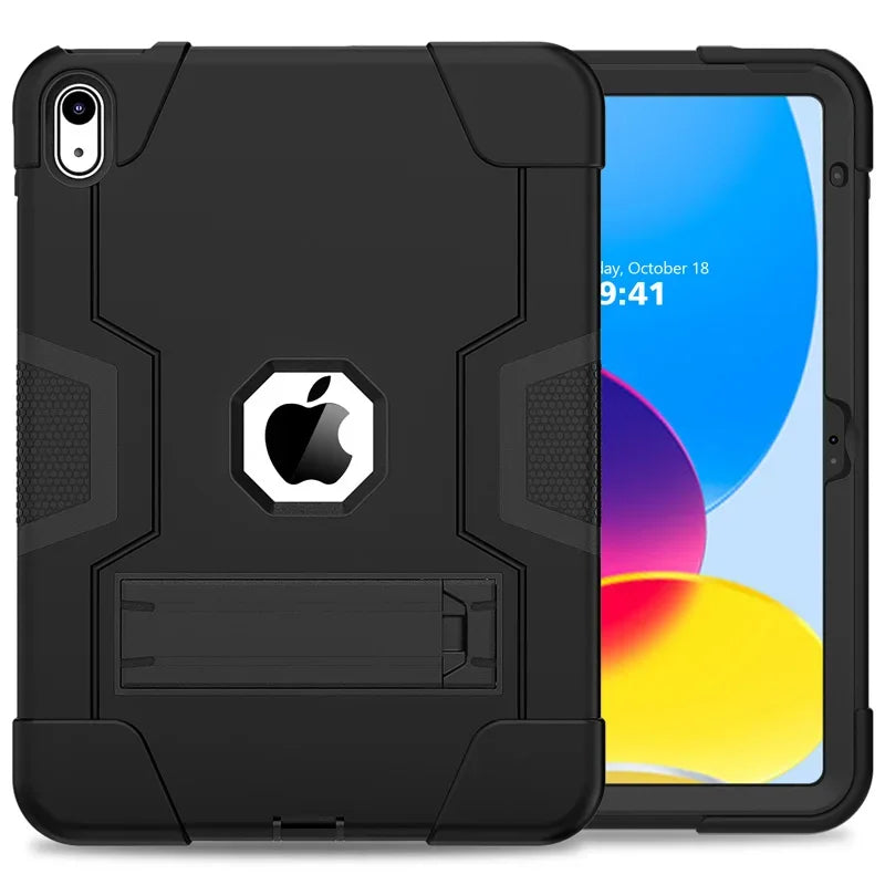 Armor Case For iPad 10th 10.2 inch 9.7 Air 5 Pro 11 12.9 Mini 6 5 4 3 Heavy Duty Silicone TPU PC Stand Drop Shock Proof EVA Kids - covers4phones