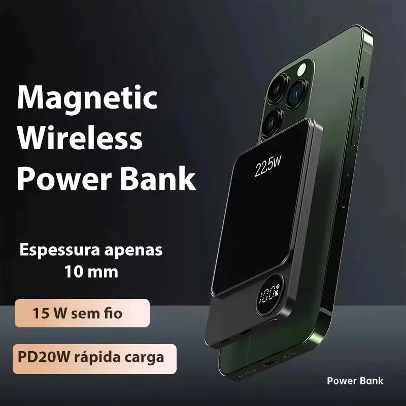 Wireless Power Bank Magnetic 100000mAh Portable Powerbank Type C Fast Charger For iPhone Xiaomi Samsung All Magsafe Series Phone - covers4phones