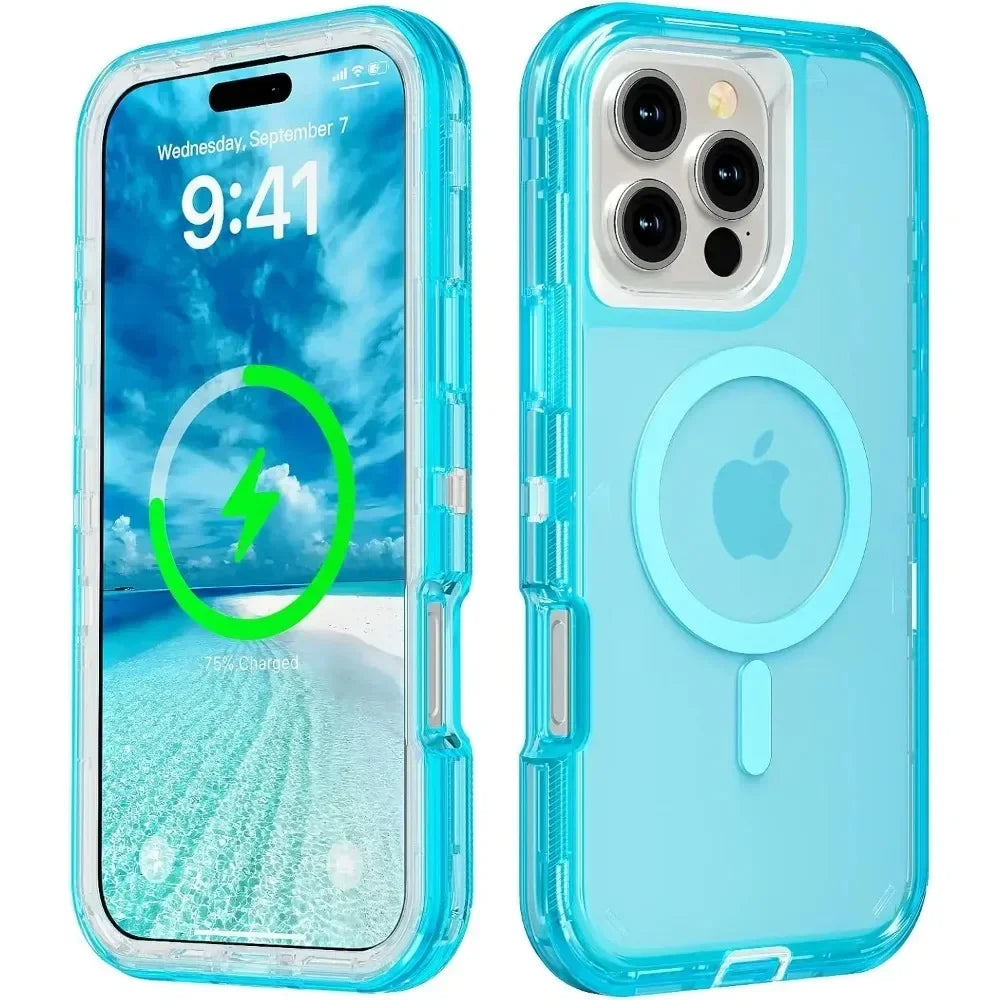Original Otter Armor Box Defender Magsafe Clear Case For IPhone 16 Pro Max 15 14 Plus 13 12 11Enhanced Shockproof Rugged Cover