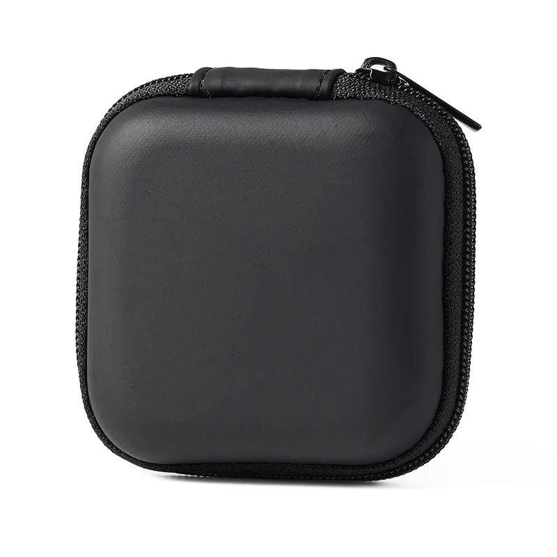 Portable Shockproof Headphone Case Earphone Bag Headset Storage Bag Hard Shell Earphone Accessories memory Card USB Cable - covers4phones