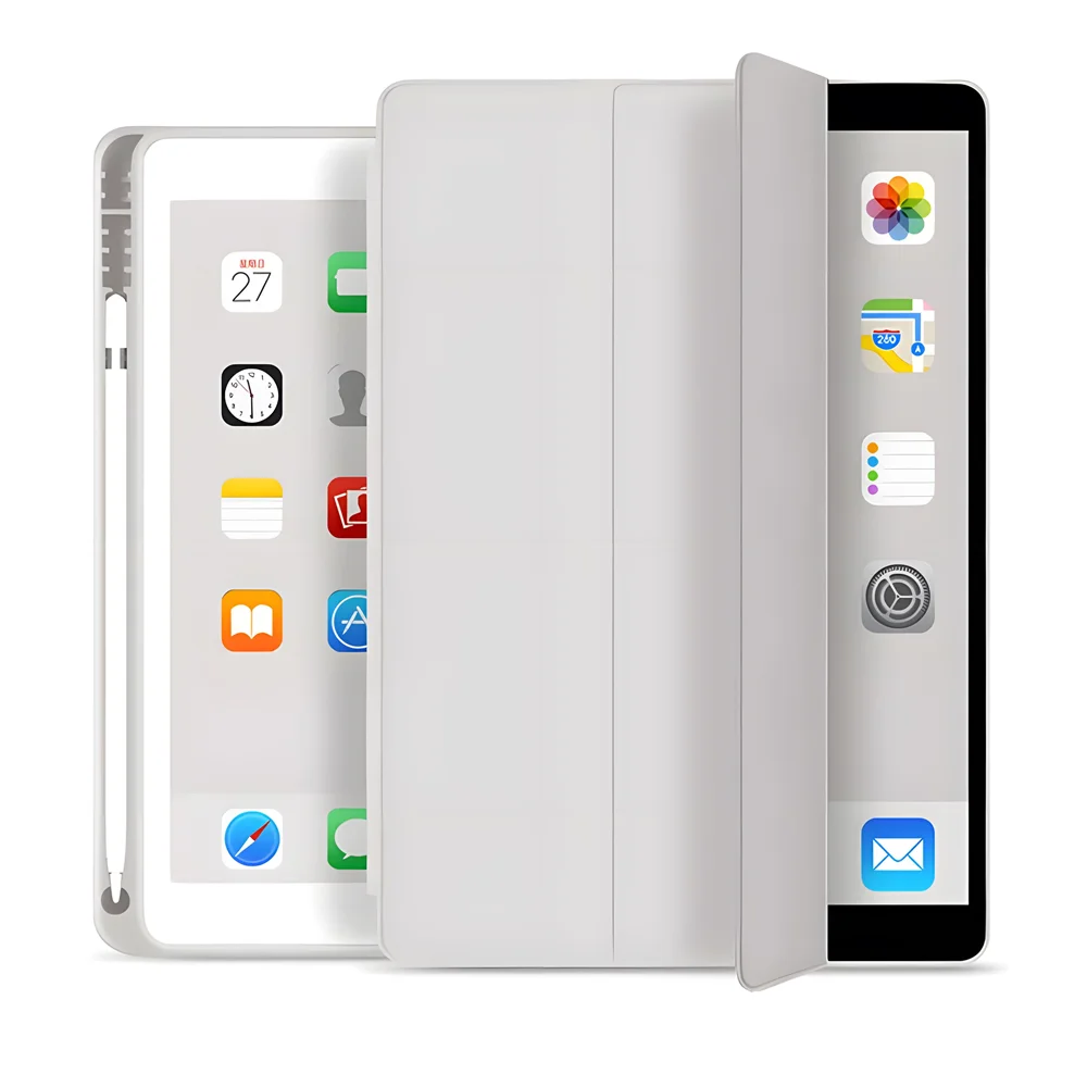 With Pencil Holder Cover For iPad Pro 12.9 2021 10.2 7/8/9/10th Case for Air 2 4 5 Mini 5 6 Portable iPad Pro 11 Generation case - covers4phones