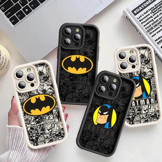 B-Batman Hero Logo Phone Case for Apple iPhone 15 Pro Max 13 14 Plus 12 11 Pro MAX Cover - covers4phones
