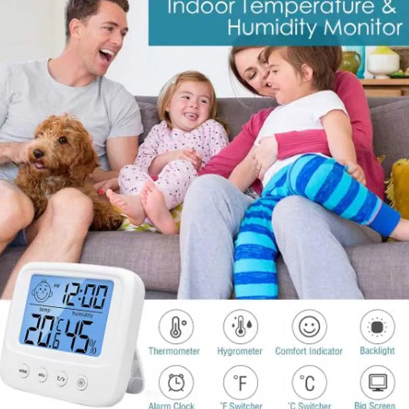 1pc New LCD Digital Temperature Baby Room Humidity Meter Home Indoor Electronic Hygrometer Thermometer Weather Station - covers4phones