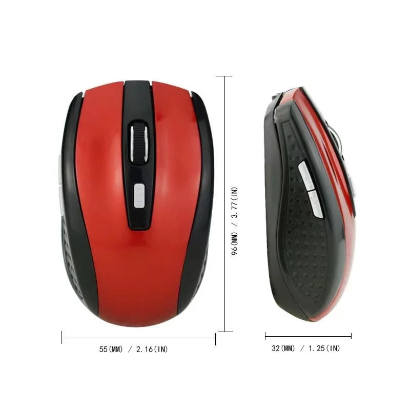 2.4G Wireless Mouse Silent Mouse Adjustable DPI Levels Portable Charging Mobile Optical Office Mouse for Notebook PC MacBook - covers4phones