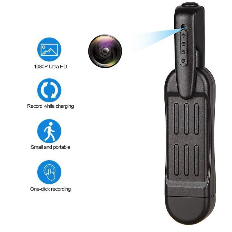 Full HD 1080P T189 Mini Camera Wearable Body Pen Cam Digital Small Sport DV Micro Camcorder Video Recorder Support Hidden Card - covers4phones