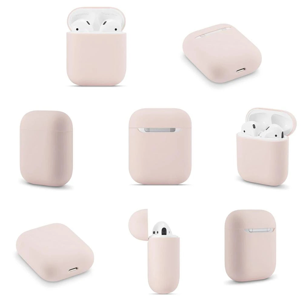 Ultra-thin Silicone Cases For Apple AirPods 2 Generation Wireless Earphone Protective Cover Box For Air Pods 1 Case Accessories - covers4phones