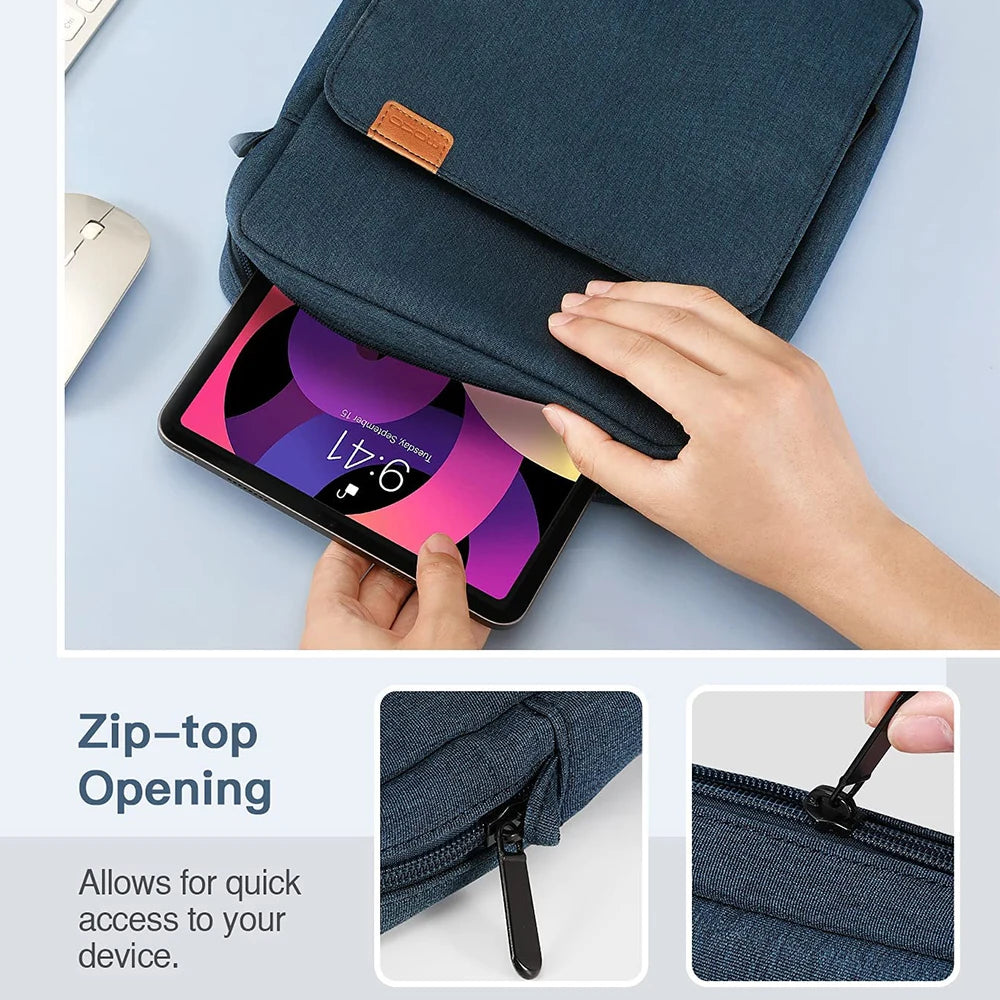 Tablet Bag For iPad Pro 12.9 iPad Air 11 13 2024 Pouch Case For iPad 7 8 9 10th Generation Air 5 4 3 Portable Sleeve Tablet Bag - covers4phones