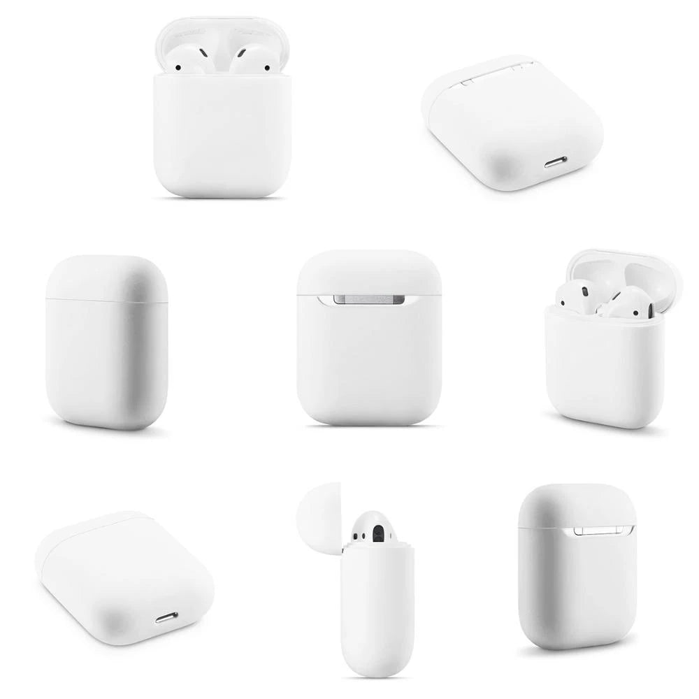Ultra-thin Silicone Cases For Apple AirPods 2 Generation Wireless Earphone Protective Cover Box For Air Pods 1 Case Accessories - covers4phones